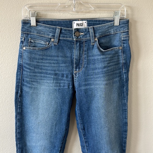 PAIGE | Anthropologie Skyline Ankle Peg Jeans Size 28 Medium Wash - Picture 4 of 12